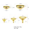 3pcs/set Golden Stainless Steel Wide Mouth Funnel Household Mini Funnel Filling Salad Jam Jam Large Bore Funnel