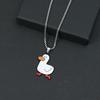 Come on duck cute cartoon necklace couple simple versatile sweater sweater chain ins boys and girls trendy personality pendant