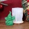 Christmas Snowman Silicone Candle Mold DIY Snowman with Snowflake Christmas Tree Star Aromatherapy Candles Gypsum Holiday Decor