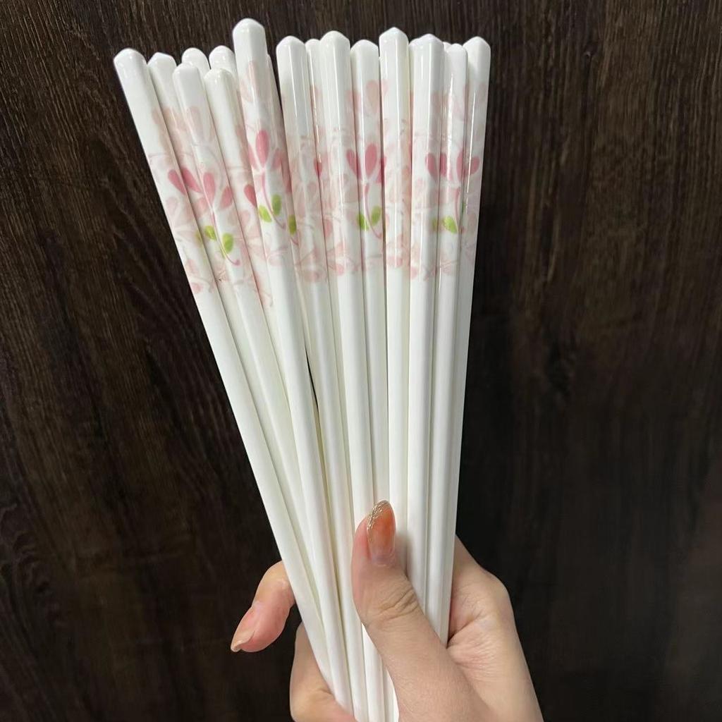 Ceramic Chopsticks Anti-slip and Anti-mildew High Temperature Resistance Home Chopstick High Appearance Level Simple Tableware