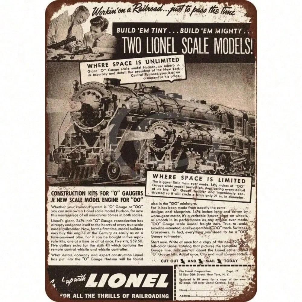 

Винтажный Железнодорожный Поезд Lionel 1938 Репродукция Металлический Жестяной Знак Ретро Настенный Декор Домашний Бар Гараж Мужская Берлога Подарок разноцветный
