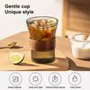 Japanese Vertical Pattern Milk Glass Tea Cup Transparent Wine Glass Anti-Scalding Insulation Brewing Fair Cup Coffee Drinkware