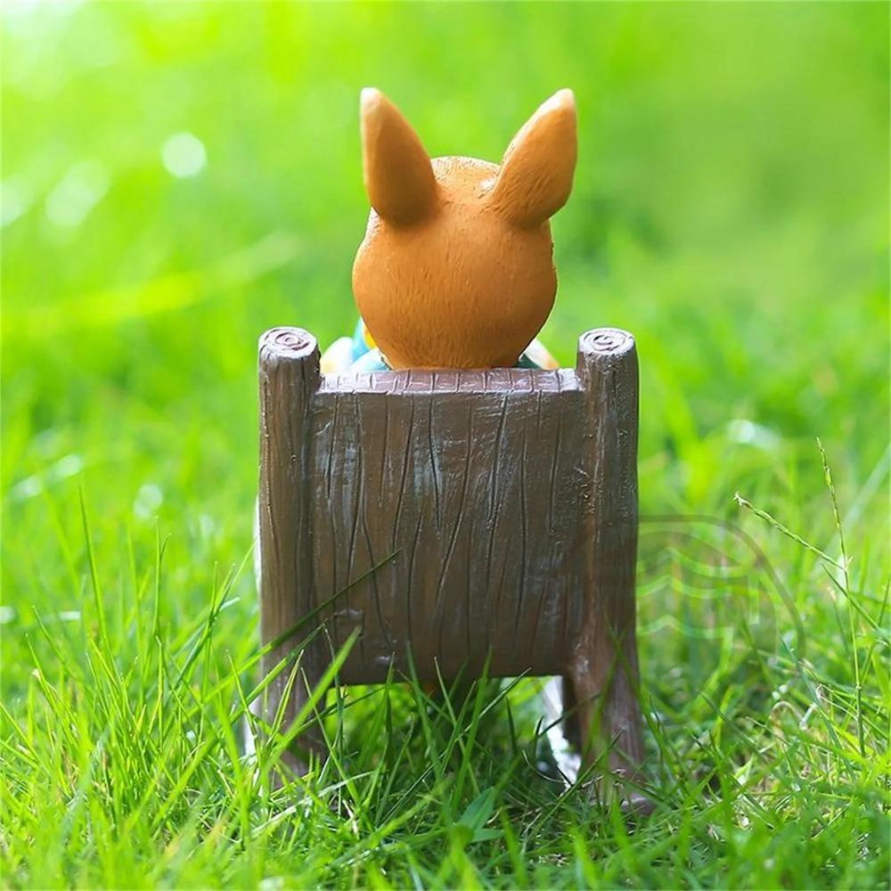 Festival Easter Bunny Statues Cute Rabbit Desktop Decor  Home Office Courtyard