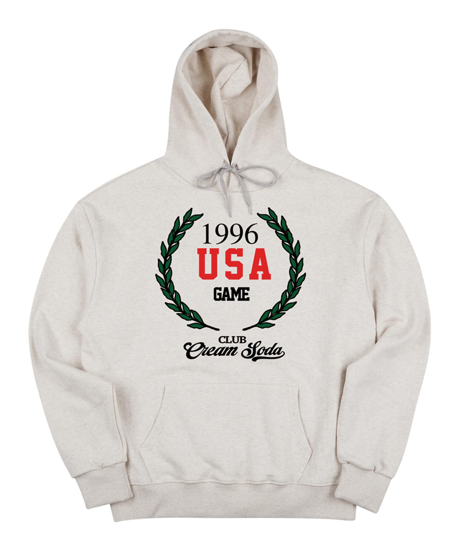 Cream Soda Lab Laurel Wreath Usa Game Oatmeal Black Hoodie M