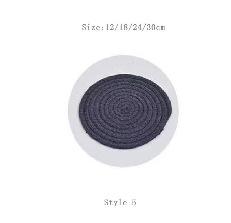 Manteles Individuales Redondos Tejidos de Algodón Resistentes al Calor Antideslizantes Trenzados Lavables para Mesa de Comedor Cocina Decoración del Hogar