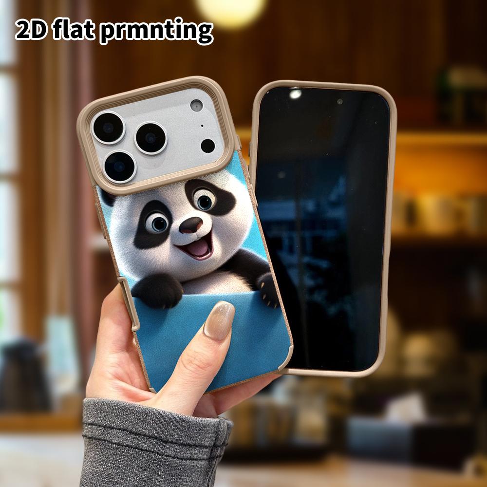 Phone Case: Lambskin 2D Flat Samsung Galaxy A34 A35 M05 M06 S20 S22 S21 FE Plus 5G Protective Case, Peeking Little Panda, Christmas and Halloween Gift