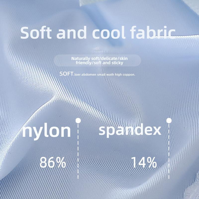 3PCS/Set Seamless Panties Ice Silk Lace Perspective Briefs Ultra Thin Breathable Underwear Cool Summer Female Sexy Lingerie