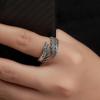 Couple Ring Men'S And Women'S Opening Adjustable Angel Wings Wings Plated Retro Thai Pair Ring Personality