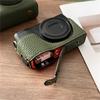 Luxuriöse handgefertigte PU-Ledertasche für Ricoh GR3 GR3X Unterseite offen Ganzkörperabdeckung mit Riemen
