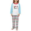 Christmas Parent-child Outfit Letter Print Long-sleeved Trousers Pajamas Set Striped Color Matching Home Clothes
