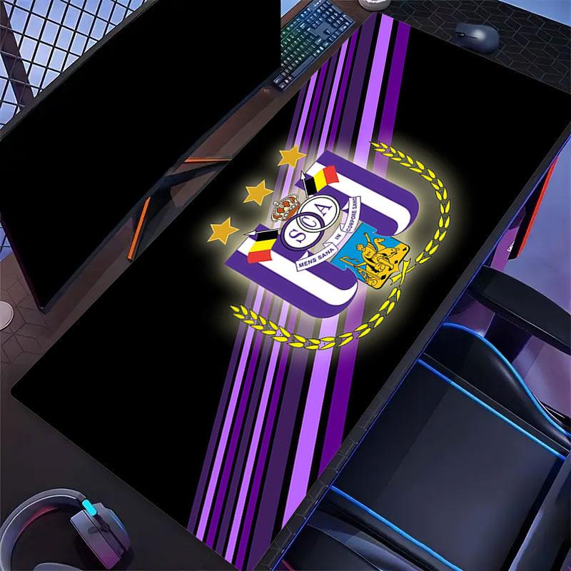 RSC Anderlecht Mouse Pad, Large Gaming Desk Mat, Non-slip XXL Mousepad for Laptop & Tablet, Mini PC Playmat with Stitched Edges