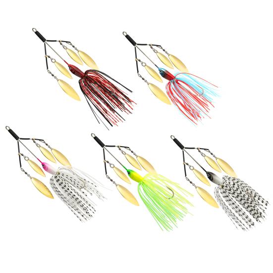 

5 шт. Искусственные приманки Рыболовные приманки Вращение на 360 градусов Компактный дизайн Портативные Металлические блесны