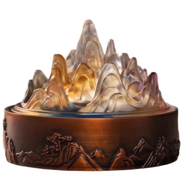

Boshan Glazed Purple Copper Incense Burner with Lid for Sandalwood & Agarwood Coils – Indoor Household Ornament