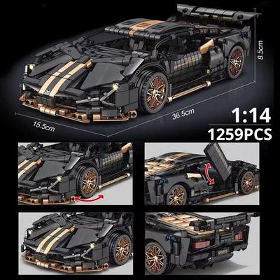 67129 Auto MOC 1280 pezzi Blocchi Auto e Giocattolo da Costruzione Set Auto da Collezione per Adulti da Costruire 1:Modello di auto sportiva in scala 14