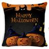 Halloween Pillow Pumpkin Little Witch Horror Cushion Linen Cushion Cover Holiday Party Pillow Cover Bed Backrest