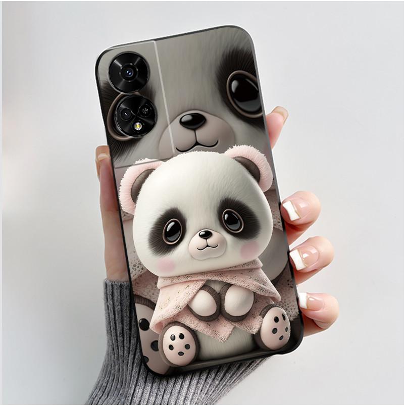For TCL 50 5G / 50 SE Case Cute Rabbit Soft Black Silicone Back Cover For TCL 50SE Phone Cases TCL50 XE NxtPaper 5G Etui Fundas