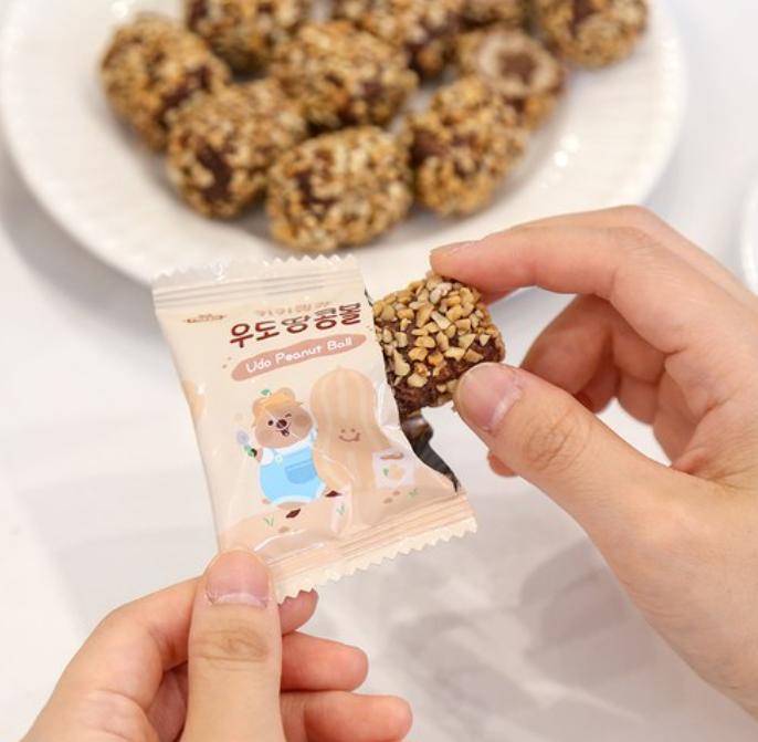 Kiki Quokka Udo Peanut Ball 49g | Premium Jeju Peanut Snack