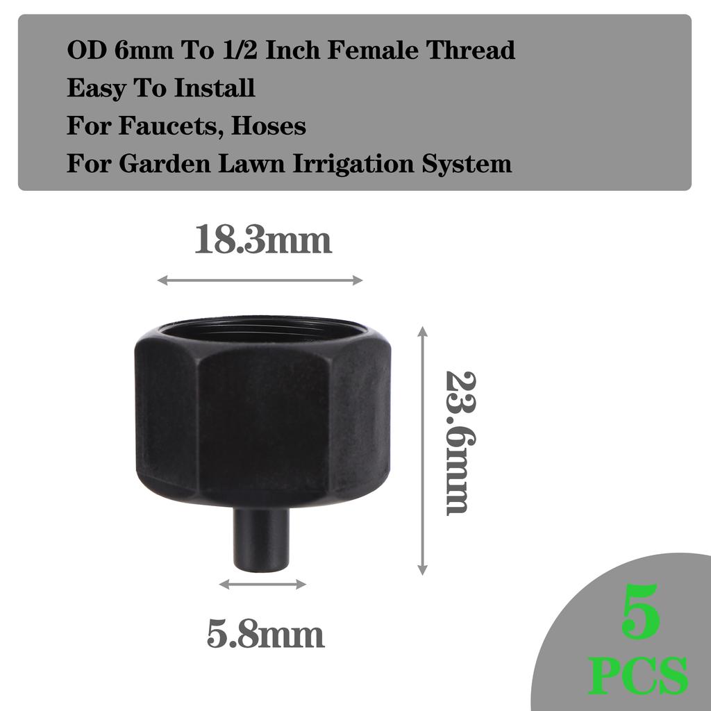 6mm Garden Nozzle Fittings Hose Connection Internal Threaded Joint Anti-drip Connector Garden Irrigation System