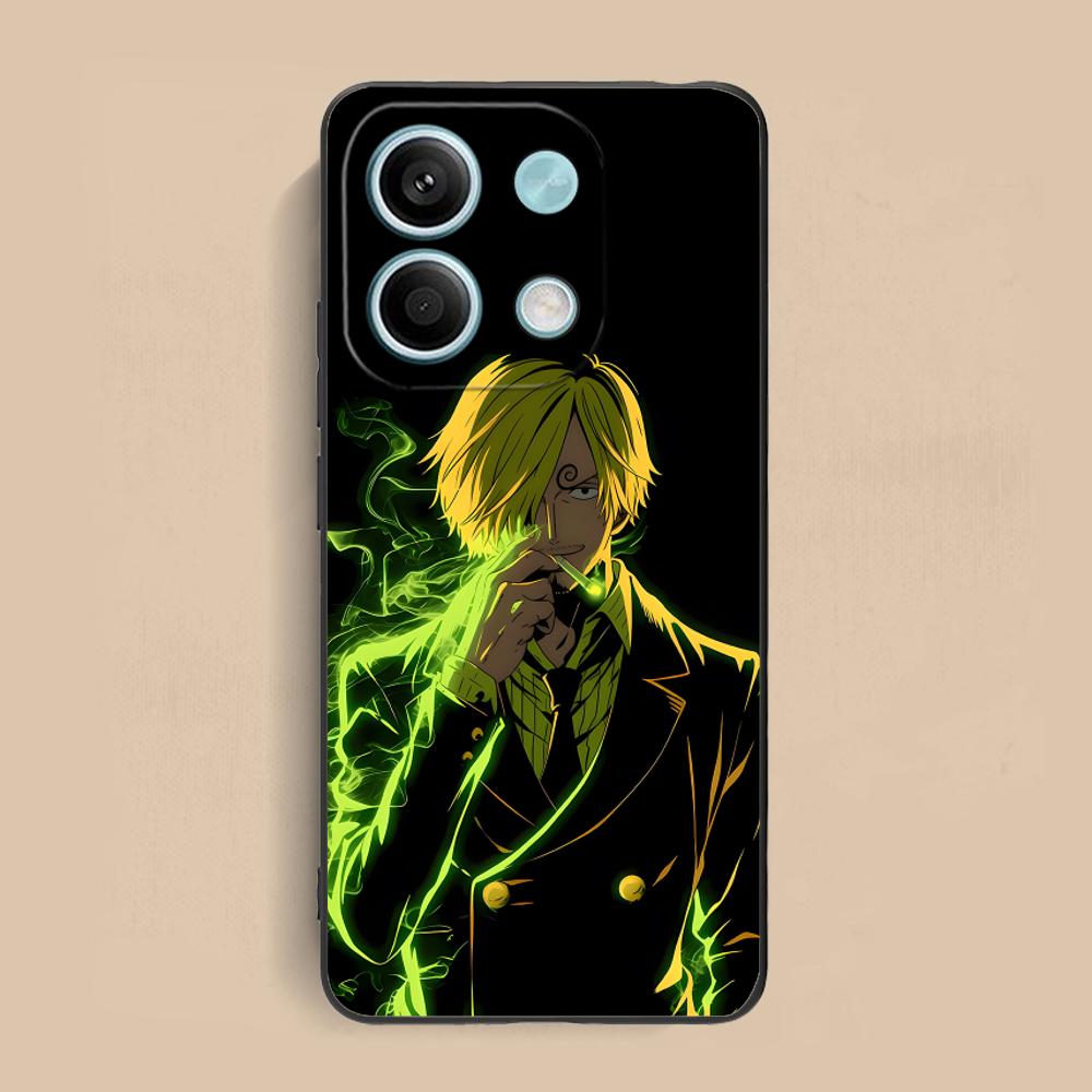 

Pretty Sanji Phone Case for Xiaomi Redmi Note 14 13 12 11 10 9 S A Pro Plus Lite 5G Black Cellphones Pretty Smartphone Redmi Note9