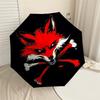 1pc Fox Skull Automatic Folding Umbrella 8 Rib Iron Frame, Compact Portable Umbrella Suitable for Travel, Daily Use, Birthday, Women & Men Gift 092