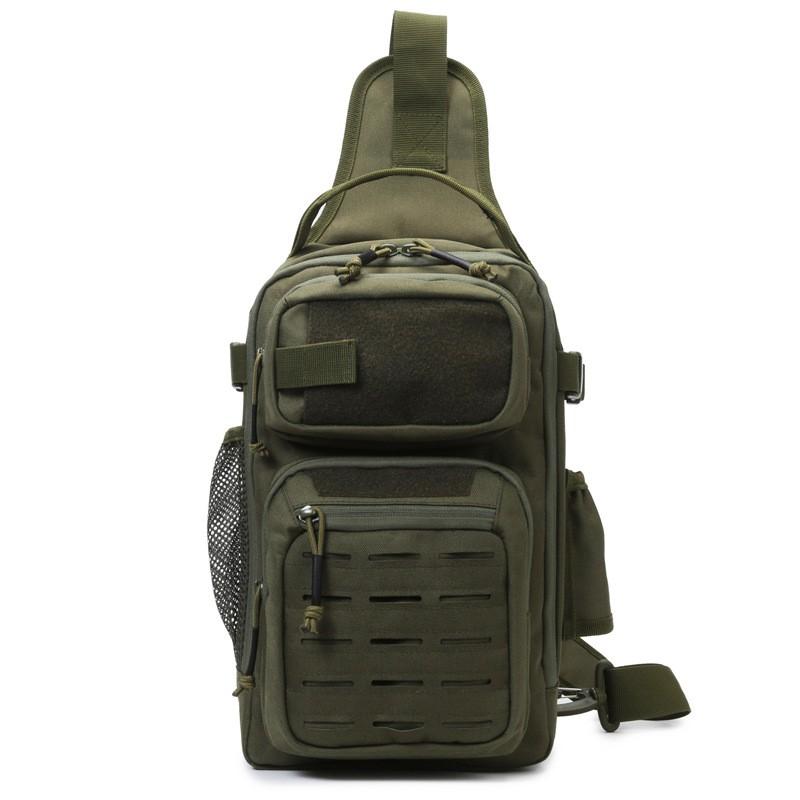 Multi-Functional Fishing Chest Pack Waterproof Tactical Sling Bag Outdoor Angling Hiking Camping Lightweight