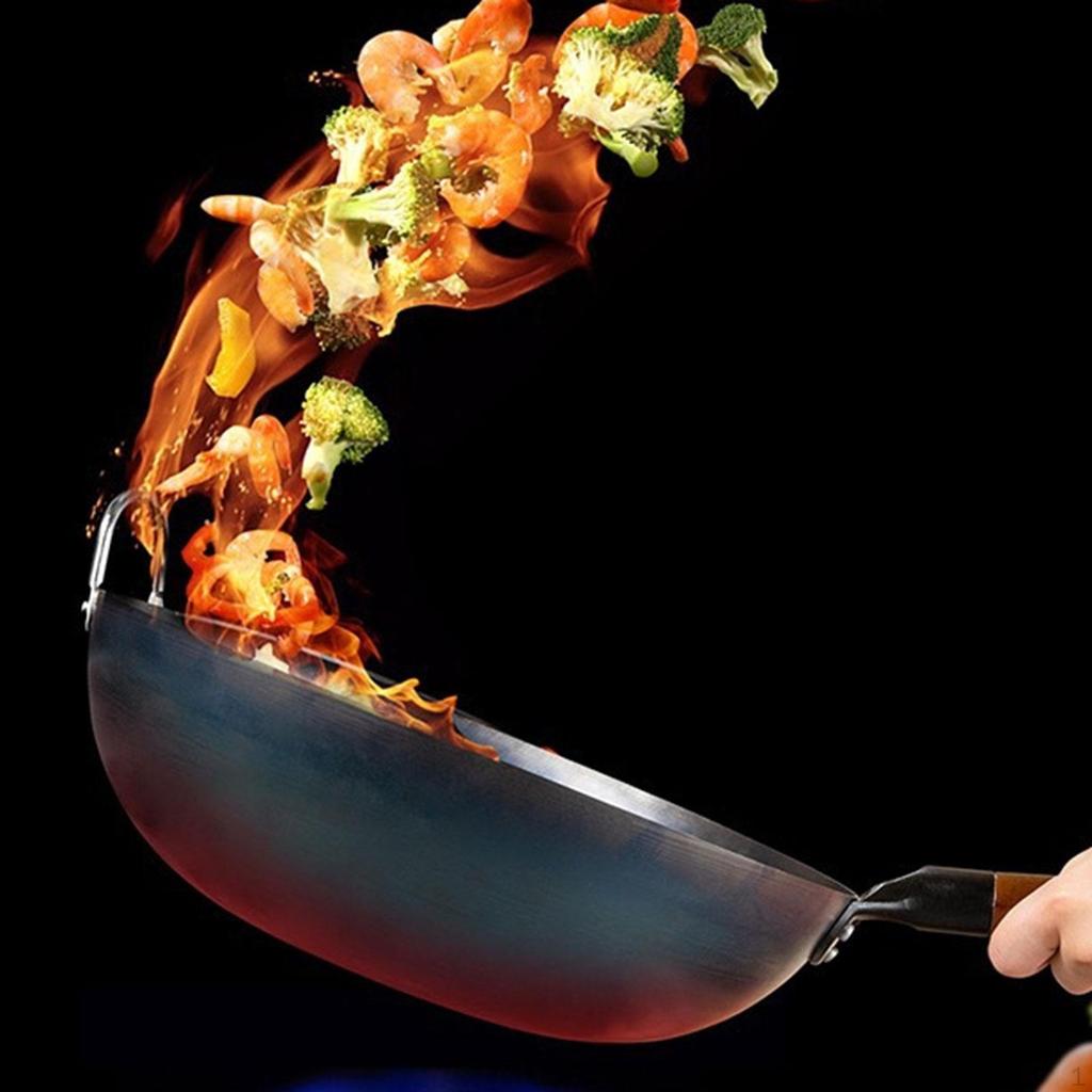Non-stick Wok, Wok Pan, Cooking Pot, Sauce Pan with Handle, Omelette Flat Bottom for