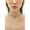 [Hazina] 2Mm Howlite Necklace - Vivid Blue - Howlite
