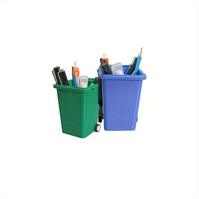

2pcs Mini Trash Can Pen Holders for Office Desk, Lightweight Plastic Organizer, Desk & Drawer Organizer for Home Storage