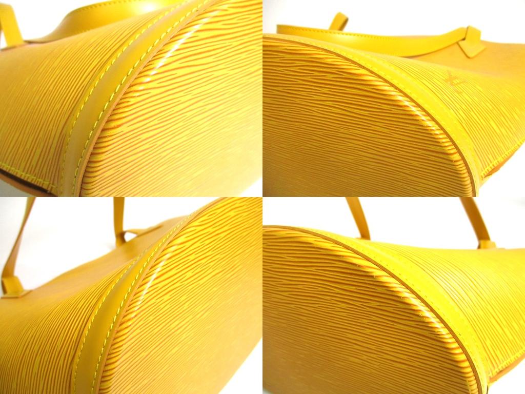 Authentic LOUIS VUITTON Epi Leather Yellow Tote Bag Shoppers Bag Saint Jacques Large #a412  Seller Refurbished