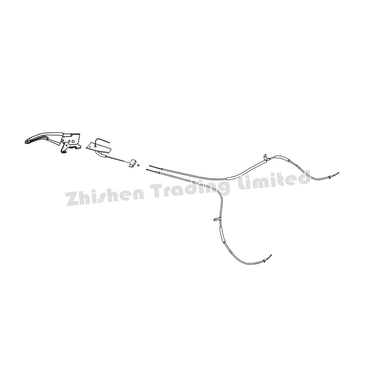 

Трос стояночного тормоза BAIC E130/E150/D20 Left Rear Handbrake Cable