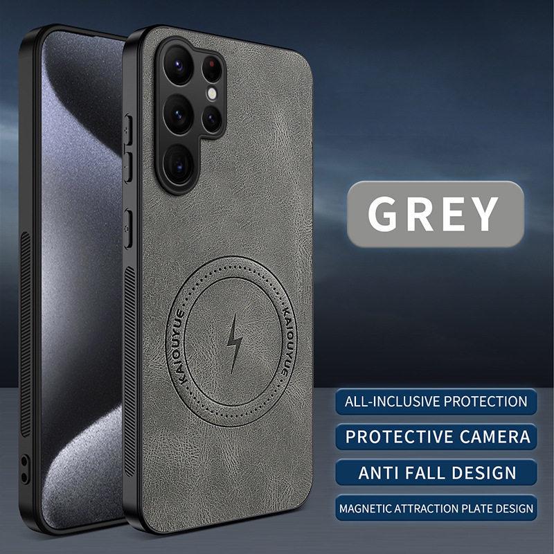 

Samsung Galaxy S26/S26 Plus/S26 Ultra Nappa Leather Case with Magnetic and Full Coverage Drop Protection Samsung Galaxy S26 Ultra