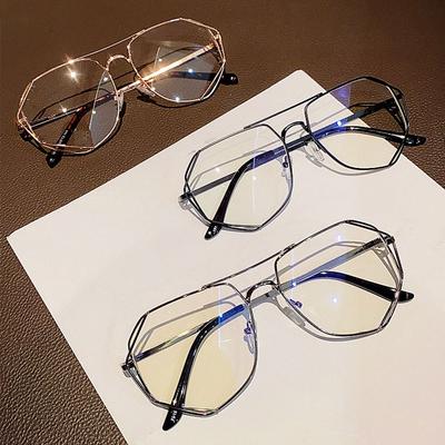 Anti -Blue Light Glasses Women Men Oversized Optical Frame Eye Protection  Ultra Light Eyeglasses Office Computer Goggles