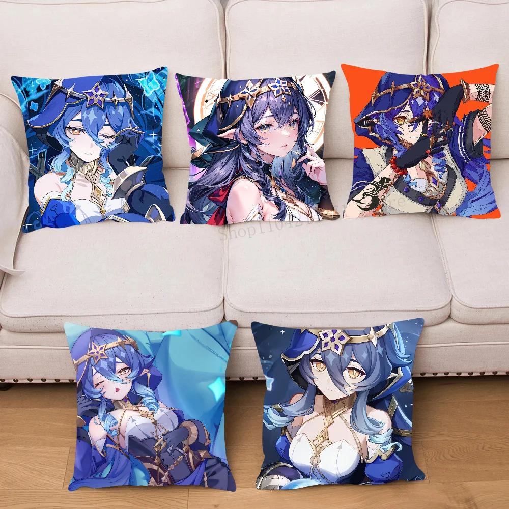 Layla Anime Game Genshin Impact Pillow Case Square Pillow Bedroom Sofa Leisure Comfort Cushion Living Room Home Decoration 40X40