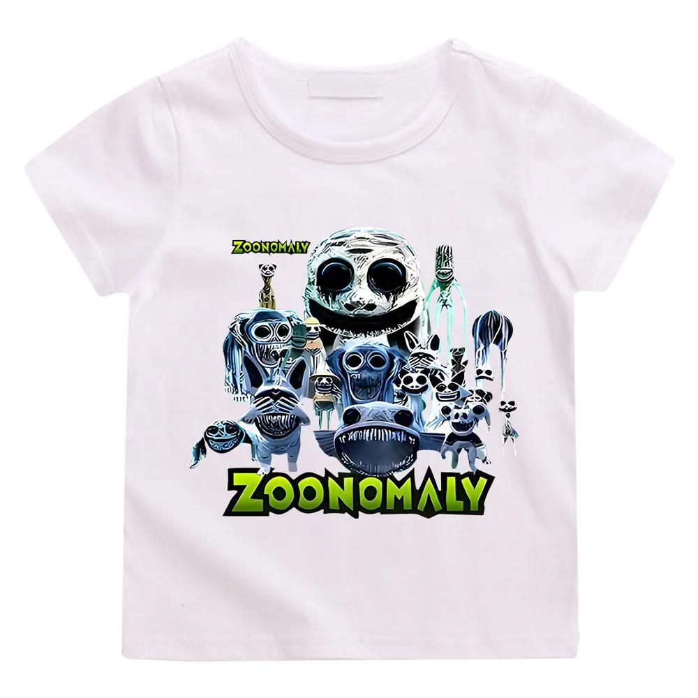 2025 Horror Game Zoonomaly T Shirt 2d Print T-shirts Cartoon Summer Short Sleeve Casual Streetwear Boys Girls Harajuku Tees Clothes