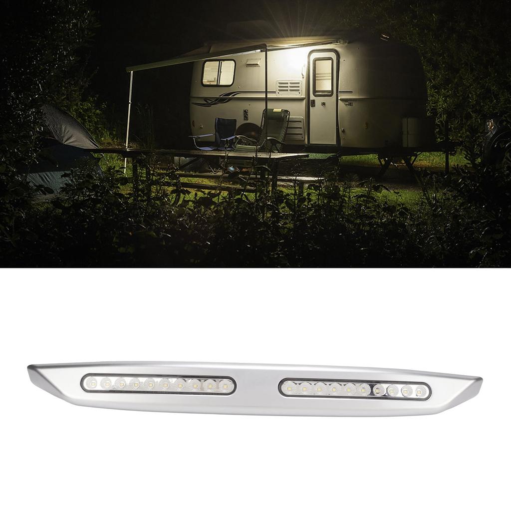 RV Light Bar 20 LEDs Porch Awning Lights 12V Waterproof Exterior Utility Lights for Yachts Campers