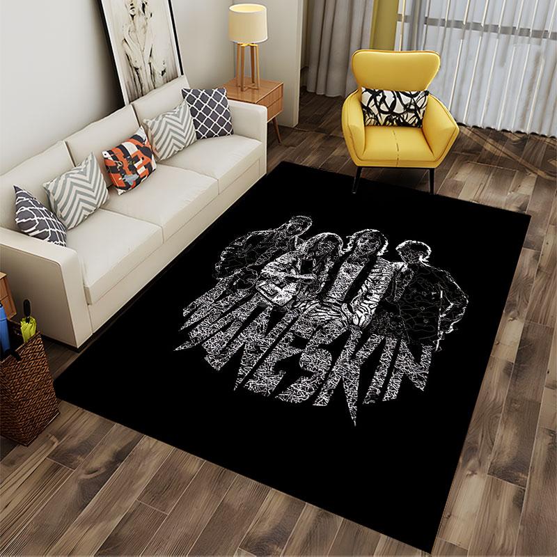 Maneskin Band Graphic Carpet suitable as a non-slip mat for the living room or bedroom sofa