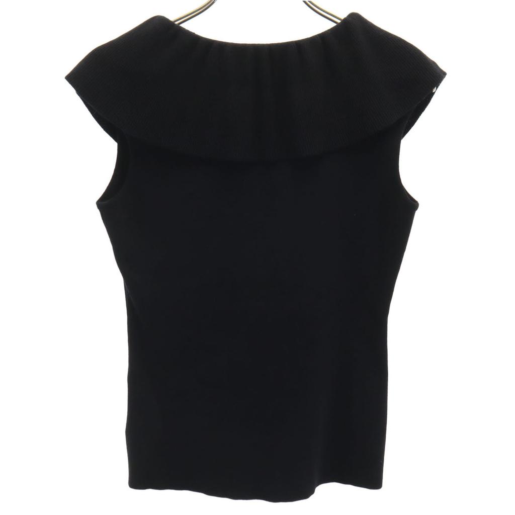 FOXEY 28689-KSTFF125NM-2 No Sleeve V Neck Cut 38 Black Women Used