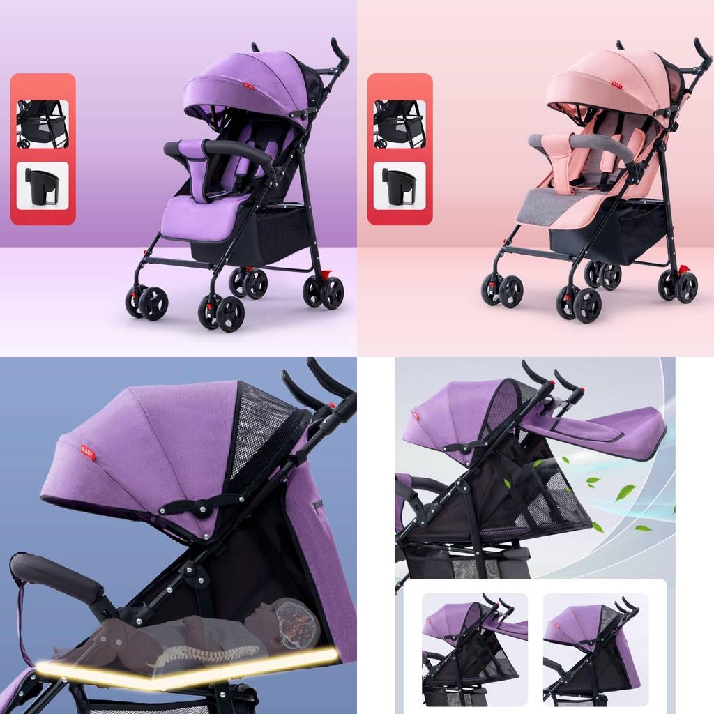 Lightweight Versatile Baby Stroller With Reclining Seat And Easy Folding Design For Comfortable Travel