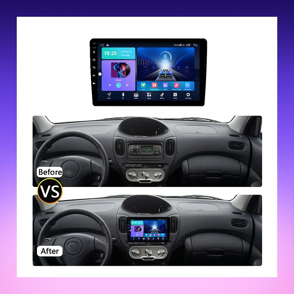 2 DIN Android Carplay Car Radio For Toyota FunCargo Yaris Verso 1999-2006 Multimedia Player Head Unit Stereo GPS Navigation BT WIFI 2+32GB