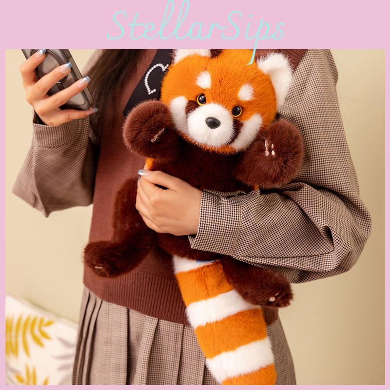 Red Panda Plush Toy Cute Sitting Posture Cartoon Childrens Birthday Doll Gift
