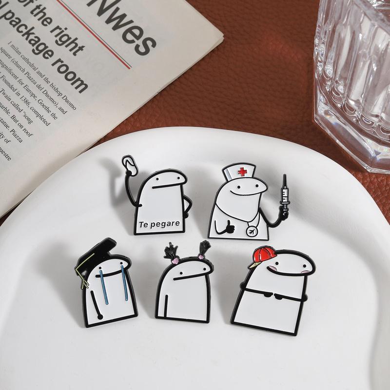 Meme Character Enamel Brooch Creative Cartoon Lapel Pin Funny Badge Exquisite Fashion Jewelry Gift For Friends Men Women