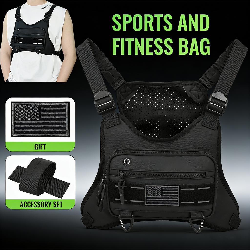 Chest Bag Anti-Theft Multi-Functional EDC Travel Chest Pack for Workouts Cycling Hiking Motorcycle Accessories