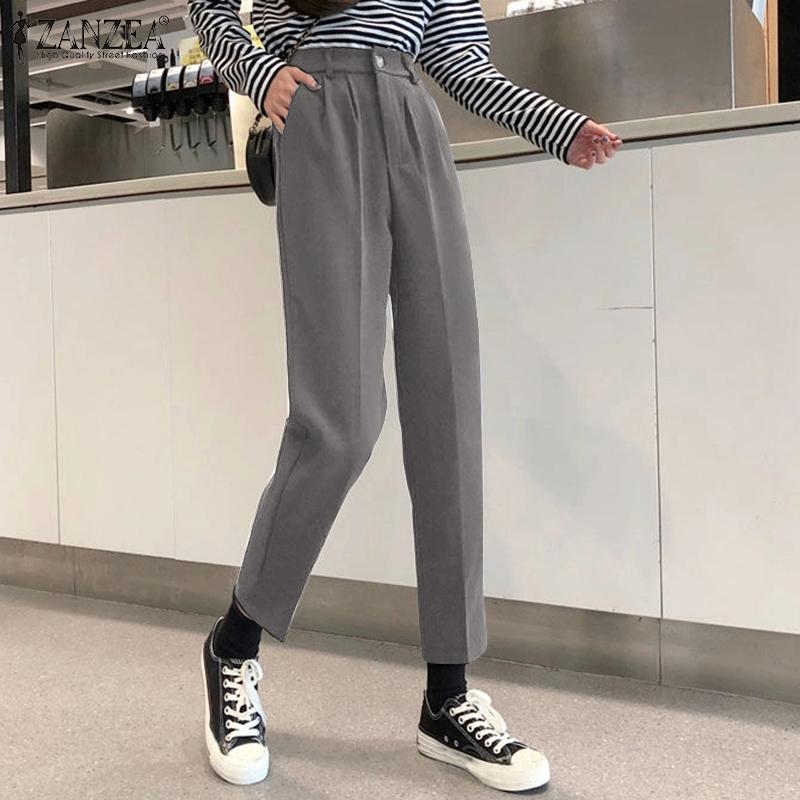 

ZANZEA Женщины Повседневная молния Брюки Укороченные брюки