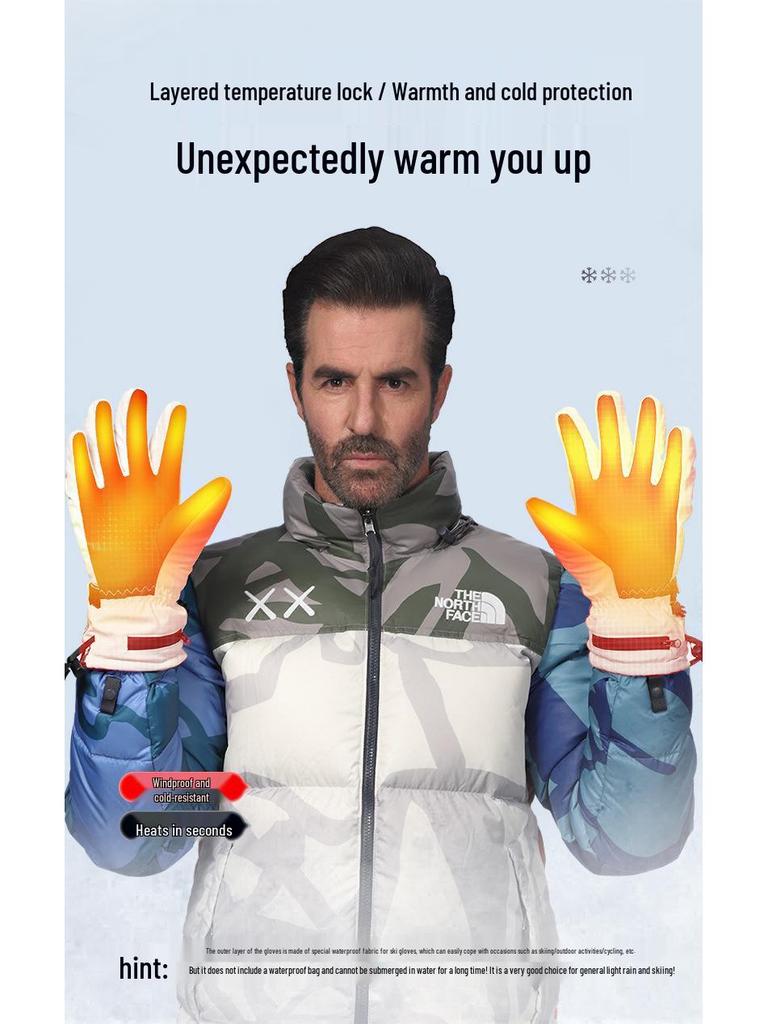 Unisex Waterproof Heated Motorcycle Gloves for Winter Riding