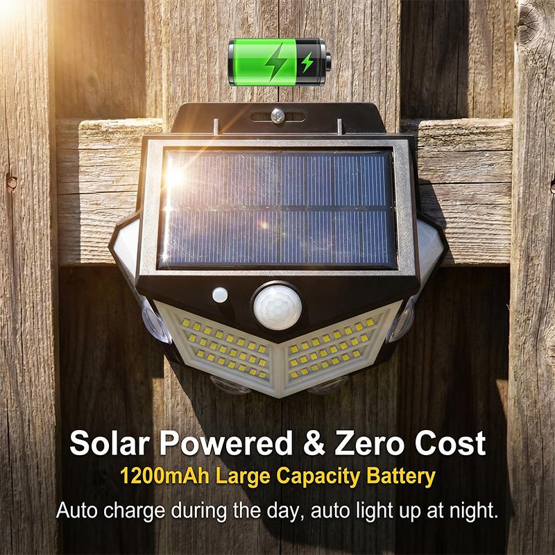 Multifunctional Solar Lamp Outdoor Garden Decoration Solar LED Light Waterproof Sunlight Powered Spotlight with Motion Sensor