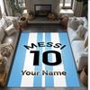 Lionel Messi Printed Crystal Velvet Rug Non‑Slip Crystal Velvet Carpet For Sofa Bedroom Indoor Home Decoration