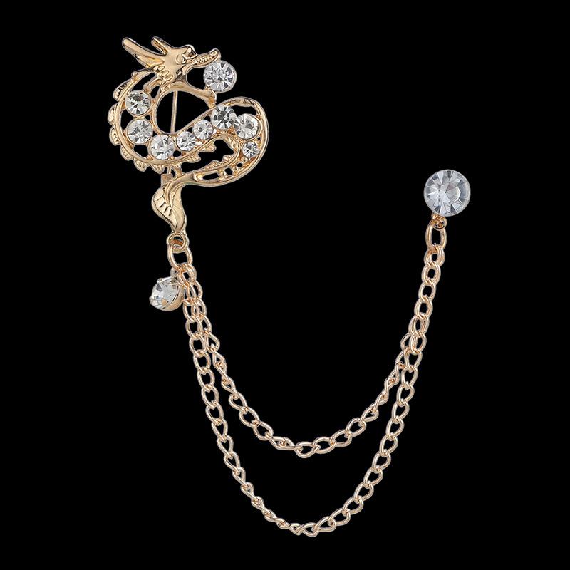 

Мужской элегантный значок на лацкан с цепочкой, брошь-булавка в виде совы для костюма, смокинга, звезда, луна, Рамадан, корсаж, воротник, значок на лацкан