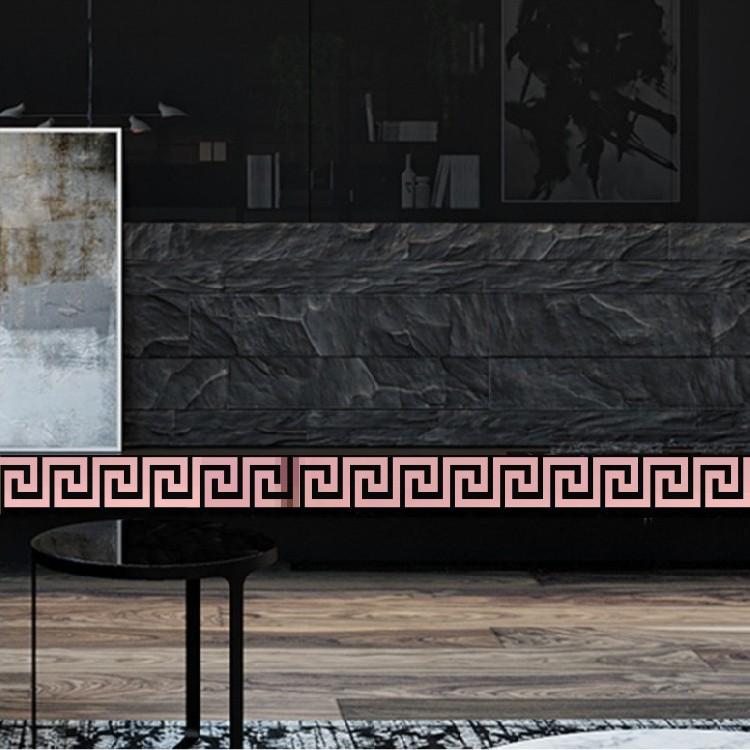 Mirror 3D Lace Border Adhesive Wallpaper | Acrylic Self-Adhesive Ceiling & TV Wall Sticker for Living Room Bedroom Decor