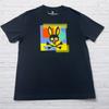 Psycho Bunny Graphic Tee 100% Cotton Black Short Sleeve T-Shirt Size 7 XL Unisex T-Shirt