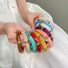 Acrylic Splicing Round Bangles for Women 2025 Retro Fashion Versatile Bracelet High-end Touch Hand Minimalist Men's Zircon Gift